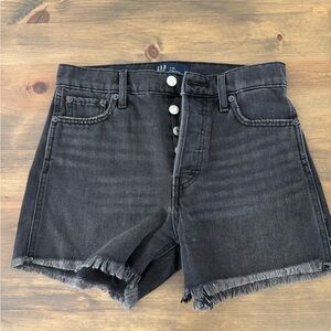 GAP Washed Black High Rise Cheeky Shorts